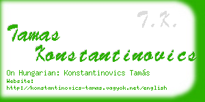tamas konstantinovics business card